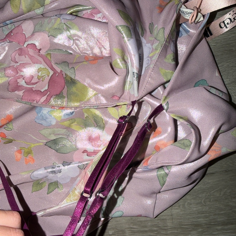 House of CB ARIA Mauve Floral Maxi Dress - Picture 10 of 16
